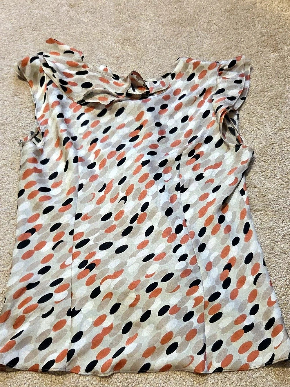 Larry Levine Printed Ruffle Blouse